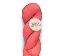 Woolweave Fingering Weight Yarn - Hand Dyed Soft & Durable Red Yarn for Knitting & Crocheting, 75% Extrafine Merino Wool & 25% Polyamide, 100g Skein, 438 Yards