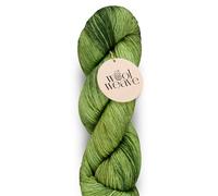 Woolweave Fingering Weight Yarn - Hand Dyed Soft & Durable Variegated Green Yarn for Knitting & Crocheting, 75% Extrafine Merino Wool & 25% Polyamide, 100g Skein, 438 Yards