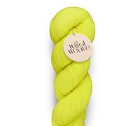 Woolweave Fingering Weight Yarn - Hand Dyed Soft & Durable Yellow Yarn for Knitting & Crocheting, 75% Extrafine Merino Wool & 25% Polyamide, 100g Skein, 438 Yards