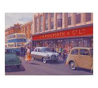 Woolworths Ford Zephyr Morris Minor Ford Poplar 1960s Greeting Birthday Card