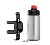 WOOM™ GLUG Bicycle Water Bottle Stainless Steel with Holder 0.5 L