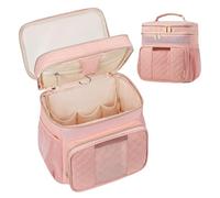 WOOMADA Toiletry Bag with Hanging Hook, Large Hanging Toiletry Bag for Women, Portable Shower Caddy for Travel, Breach, Gym, Camping, Pink