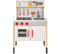 WOOMAX 49549 - Toy Kitchen with Light and Sound with Ceramic Hob and Cooker Hood 94.5 x 59.4 x 30 cm for Boys and Girls