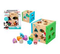 Woomax Disney Mickey Minnie Wooden Cube Forms 14 Pieces