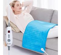 WOOMER Electric Heating Pad for Back Pain and Cramp Relief, 33" x 17", Extra Large Heating Pad with Multicolor Option, Wet Therapy Function, Auto Shut-Off Inside