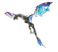 WoondXpuzzle Mechanical Bloodthirsty Aurora Dragon Assembly Model Kits, 3D Metal Mechanical Style Creative Puzzles, Unique Collectible Model Kits, 3000+ Pieces