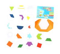 WOONEKY 1 Box Colorful Geometric Shape Puzzle Box for Logic Jigsaw with Difficulty Levels Educational Stress Relief Activity for Early Development and Brain Training