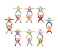 WOONEKY 1 Set Balance Blocks Clown Shaped Educational Colorful Stacking Game for Boys and Enhances Hand Eye Coordination and Creativity Safe Design for Hands
