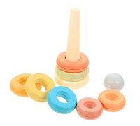 WOONEKY 1 Set Creative Stackable Rings for Interactive Educational Silicone Stacking Safe and Skin Friendly Design for Imagination Motor Skills Development