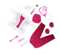 WOONEKY 1 Set Doll Nurse Outfit Set Miniature Doctor Costume with Accessories for Pretend Play Role Playing Fun and Social Skills Development