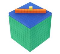 WOONEKY 1 Set Foam Math Base Ten Blocks Educational Math Manipulatives for Early Childhood Learning Aid Enhance Counting Skills for Home and Classroom Use
