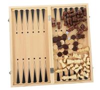 WOONEKY 1 Set Folding Chess Multifunctional Checkers Game for Adults Portable Board Game for School Office and Travel for Family and Friends