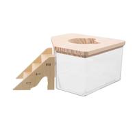 WOONEKY 1 Set Large Hamster Sand Bath Container Dual Function Dust Bath Litter Box for Observation for Hamsters Gerbils Small Pets Easy to Clean Maintain