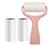 WOONEKY 1 Set Lint Roller with Gummed Paper Pink Handle Hair Fluff Remover for Clothes Pet Hair and Travel Cleaning