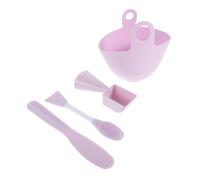 WOONEKY 1 Set Silicone Face Mask Bowl Mixing Kit with Brush Stirring Rod and Measuring Spoon for DIY Facial Masks Essential Oils Products Easy to Clean and Skin Friendly