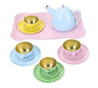 WOONEKY 1 Set Tea Ware Set Mini Simulation Kitchen Kit for Pretend Play Safe Tinplate Material for Role Play Tea Parties and Afternoon Fun for Boys