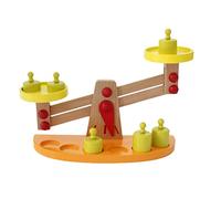 WOONEKY 1 Set Wooden Balance Scale for Educational Weighing Plaything for Boys Interactive Math Learning Aid Early Learning Tool Develops Attention Calculation Skills