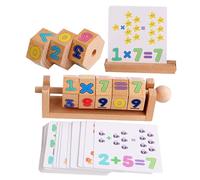 WOONEKY 1 Set Wooden Cube Puzzle Educational for Fun Math Learning Manipulatives Safe Develops Shape Recognition and Memory Skills