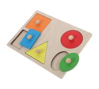 WOONEKY 1 Set Wooden Shape Matching for Educational Playthings for Shape Learning Recognition for Kindergarten Teaching