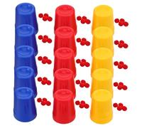 WOONEKY 10 Sets Magician Accessories Cups and Balls Trick Kit Portable Props for Birthday Parties Family Gatherings Lightweight Three Cups and Balls Set for Creative Performances and Fun