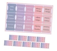 WOONEKY 10 Sheets Decorative Bible Index Tabs for Studying Adhesive Laminated Bible Labels with Section Names Read Book Tabs for Men and Women