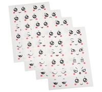 WOONEKY 10 Sheets Easter Stickers Sheets with Cute Cartoon Face Expressions, PVC Adhesive Decals for Easter Celebrations and Family Activities, Versatile and Fun Decoration Set for Eggs