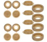 WOONEKY 100Pc Mocha Gold Screw Caps Decorative Furniture Protection Covers Hinged Screw Hole Covers for Self-Tapping Suitable for Automotive and Shutter Applications