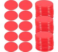 WOONEKY 100pcs 19mm Bingo Game Chips Solid Red Gambling Counting Markers Tokens for Family Game Accessories