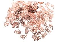 WOONEKY 100pcs 2025 Rose Gold Charms for Jewelry Making and Key Chains Diy Pendants Suitable for Bracelets Earrings Graduation Accessories