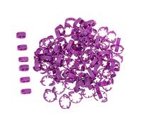 WOONEKY 100Pcs Adjustable Poultry Foot Clip Rings for Chickens Ducks and Pigeons Numbered Leg Marking Bands for Easy Identification and Separation of Breeds