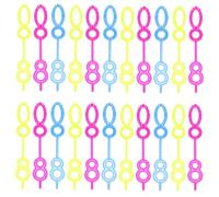 WOONEKY 100Pcs Bubble Wand Tool Creative Bubble Maker for Fun Outdoor Activity Safe Design Ergonomic Grip Random Colors
