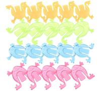 WOONEKY 100pcs Cartoon Jumping Frogs Random Color Mini Bouncing Frog Plaything for Party Favors Fun Animal Figurines Novelty Random Color