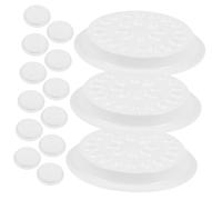 WOONEKY 100pcs Disposable Flower Shape Eyelash Glue Holder Tray for Lash Extension Adhesive Spill-prevention Eyelash Grafting Palette Lightweight Portable False Lash Glue Cups for