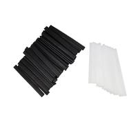 WOONEKY 100Pcs Expandable PE Mesh Protective Covers for Makeup Brushes Recyclable Net Guards Suitable for Various Brush Shapes and Black White
