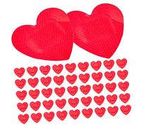 WOONEKY 100pcs Heart Shaped Breathable Wound Care Bandages Flexible Adhesive Patches for Bleeding Stop and Healing Stretchable Tape for Emergency Use