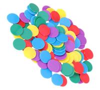 WOONEKY 100Pcs Kindergarten Math Counters Acrylic Slices Colorful Educational Tokens for Counting Sorting Patterning Cognitive Development and Learning Supplies
