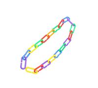 WOONEKY 100pcs Parrot Bite Chain Plastic Bird Hanging for Chewing and Exploring Educational for Parrots Cockatiels and Budgies Random Color Random Color