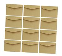 WOONEKY 100pcs Vintage Kraft Mini Envelopes Sturdy Multi-Function Portable Storage for Business Cards Greeting Cards Wedding Party Organizer