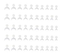 WOONEKY 100pcs Women Fake Nails Crescent False Nails French Tips ABS White Long or Short for Art Home Use Women