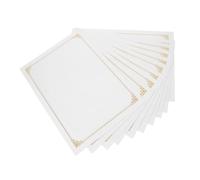 WOONEKY 10pcs Blank Certificate Printing Paper with Gold Foil Border Printable Diploma Papers for Awards Graduation Employee Recognition Portable and Writable Inner