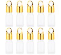 WOONEKY 10pcs Clear Glass Dropper Bottles Refillable Transparent Essential Oil Dispensers Vials for Aromatherapy DIY Soap Making and Travel Use