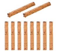 WOONEKY 10pcs Cork Fishing Rod Floaters Wooden Buoyancy Sticks for Carp and Freshwater Float Fishing Line Bobbers Tackle Accessories with Strong Buoyancy and Realistic Design