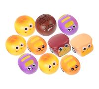 WOONEKY 10pcs Friction Powered Pull Back Cars Cartoon Bread Shape for Boys and Educational Fun Birthday Christmas