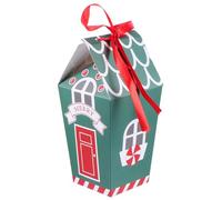 WOONEKY 10pcs Green Christmas Candy Bags Set Kraft Paper Candy Pouches for Holiday Sweets Packaging Festive Treat Bags without Ribbon Storage for Seasonal Giving