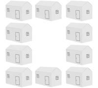 WOONEKY 10pcs House Shaped Paper Cookie Boxes Gift Packaging Lightweight and Easy to Carry Party Sweets Boxes for Wedding and Birthday Favour Supplies
