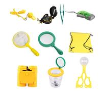 WOONEKY 10pcs Insects Observing Kit for Children Outdoor Nature Exploration Tools with Magnifying Glass and Catching Accessories Suitable for Hiking and Wilderness Exploration