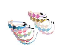 WOONEKY 10pcs Little Heart Hairband Boy Girl Heart Headwear Boys and Girls Head Hoops Hair Accessories and