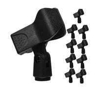 WOONEKY 10pcs Microphone Clip Holder for Desk Stand Clip Mic Holder for Live Streaming Conference Firm Grip Versatile Mounting