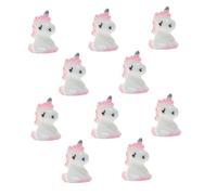 WOONEKY 10pcs Mini Unicorn Figurines DIY Handmade Simulation Miniature Unicorn Ornaments for Micro Landscape Decoration Gift for Friends