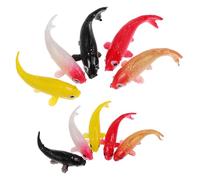 WOONEKY 10pcs Miniature Koi Fish Ornaments Realistic Resin Figures for Aquarium Garden Decor Lifelike Details Vibrant Colors Easy Installation Fish Tank Accessories